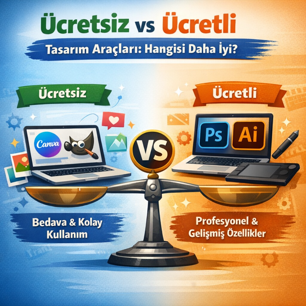 Ücretsiz vs Ücretli Tasarım Araçları: Hangisi Daha İyi?